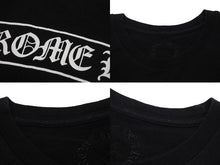 画像をギャラリービューアに読み込む, CHROME HEARTS クロムハーツ 半袖Ｔシャツ サイズM スクロールラベルロゴ プリント ブラック コットン 良品 中古 4c075752