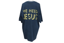 画像をギャラリービューアに読み込む, VINTAGE ヴィンテージ 90's WE NEED JESUS ウィーニードジーザス 半袖Tシャツ サイズXL コットン ネイビー 古着 美品 中古 4c075768