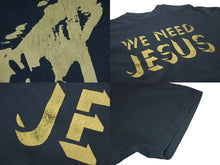 画像をギャラリービューアに読み込む, VINTAGE ヴィンテージ 90's WE NEED JESUS ウィーニードジーザス 半袖Tシャツ サイズXL コットン ネイビー 古着 美品 中古 4c075768