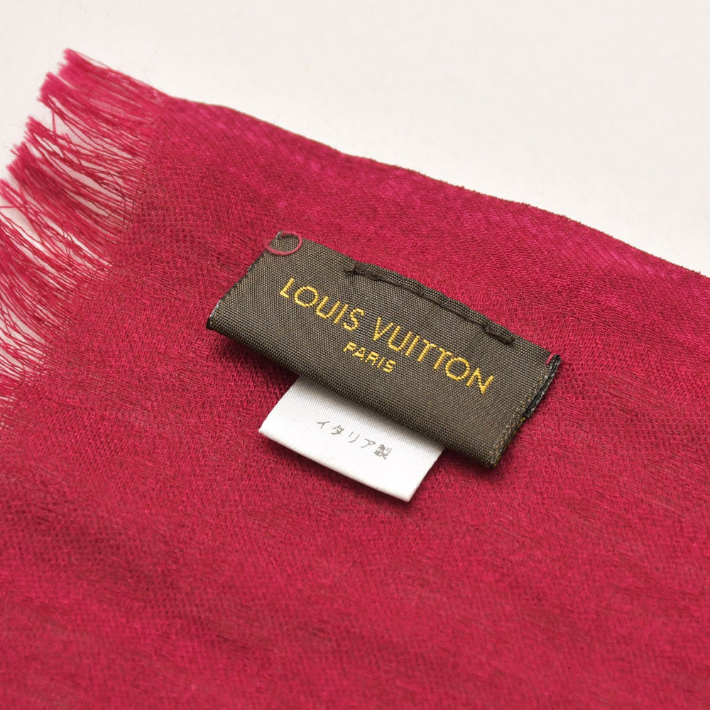 極美品 LOUIS VUITTON ルイヴィトン エトール モノグラム ローズ スティーブンスプラウス ストール ウール シルク M75541 中古 4a007579