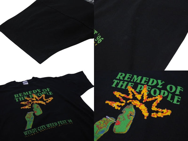 VINTAGE Vintage WINDY CITY WEED FEST '96 Windy City Weed Festival 1996 Short Sleeve T-shirt XL Good Condition Used 4c075826