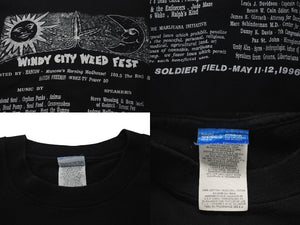 VINTAGE Vintage WINDY CITY WEED FEST '96 Windy City Weed Festival 1996 Short Sleeve T-shirt XL Good Condition Used 4c075826