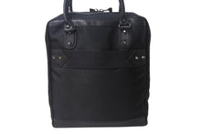 画像をギャラリービューアに読み込む, BALENCIAGA バレンシアガ ビジネス トートバッグ ハンドバッグ 248416 ナイロン イタリア製 レザー ブラック 美品 中古 4c075856