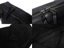 画像をギャラリービューアに読み込む, BALENCIAGA バレンシアガ ビジネス トートバッグ ハンドバッグ 248416 ナイロン イタリア製 レザー ブラック 美品 中古 4c075856