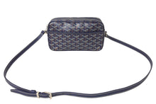 Load image into Gallery viewer, 極美品 GOYARD ゴヤール カップヴェールPMバッグ ショルダーバッグ CAPVE2PMLTY01CL01P ネイビー PVC レザー シルバー金具 中古 4c075883