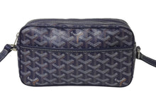 Load image into Gallery viewer, 極美品 GOYARD ゴヤール カップヴェールPMバッグ ショルダーバッグ CAPVE2PMLTY01CL01P ネイビー PVC レザー シルバー金具 中古 4c075883
