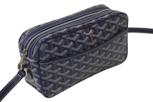 Load image into Gallery viewer, 極美品 GOYARD ゴヤール カップヴェールPMバッグ ショルダーバッグ CAPVE2PMLTY01CL01P ネイビー PVC レザー シルバー金具 中古 4c075883