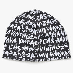 New and unused CASANOVA VINTAGE Casanova Vintage Graffiti Skull Cap Black White Two Tone Used 4a007590
