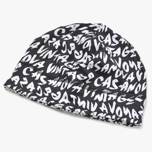 New and unused CASANOVA VINTAGE Casanova Vintage Graffiti Skull Cap Black White Two Tone Used 4a007590