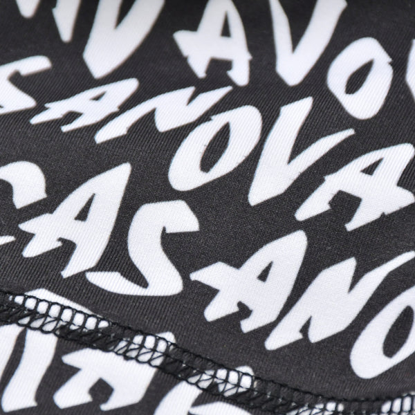 New and unused CASANOVA VINTAGE Casanova Vintage Graffiti Skull Cap Black White Two Tone Used 4a007590