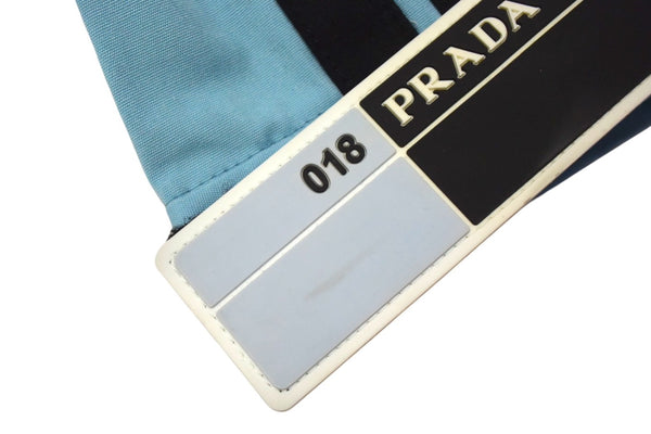 Good Condition PRADA 18 Years Rubber Logo Cotton Straight Pants Bottoms Light Blue Size 50 UP0007 Used 4c075901