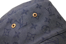 画像をギャラリービューアに読み込む, 極美品 LOUIS VUITTON ルイヴィトン バケットハット MP2440 シャポー モノグラムデニム インディゴ ネイビー 中古 4c075911