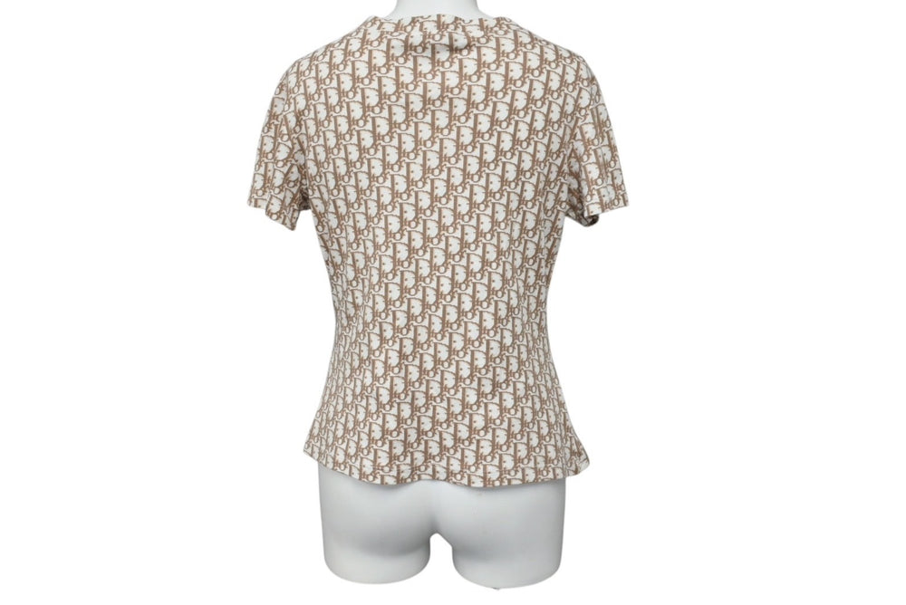 Very good condition Christian Dior Trotter V-neck short sleeve T-shirt White Cotton Size 42 5E16155951 Used 4c075944