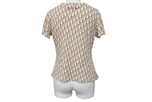 Very good condition Christian Dior Trotter V-neck short sleeve T-shirt White Cotton Size 42 5E16155951 Used 4c075944