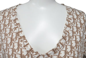 Very good condition Christian Dior Trotter V-neck short sleeve T-shirt White Cotton Size 42 5E16155951 Used 4c075944