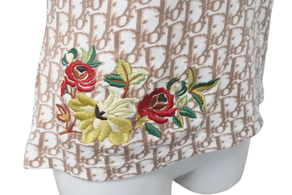 Very good condition Christian Dior Trotter V-neck short sleeve T-shirt White Cotton Size 42 5E16155951 Used 4c075944
