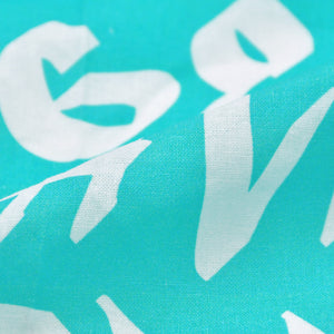 New and unused CASANOVA VINTAGE Casanova Vintage Graffiti Bandana Turquoise Blue Used 4a007600