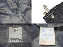 画像をギャラリービューアに読み込む, pellepelle ペレペレ レザージャケット サイズXL 刺繍デザイン グレー ヴィンテージ チャコール 美品 中古 4c076046