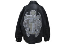 画像をギャラリービューアに読み込む, pellepelle ペレペレ レザージャケット サイズXL 刺繍デザイン グレー ヴィンテージ チャコール 美品 中古 4c076046