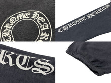 画像をギャラリービューアに読み込む, CHROME HEARTS クロムハーツ スウェットパンツ サイズL ホースシュー サイドロゴ プリント グレー 美品 中古 4c076065