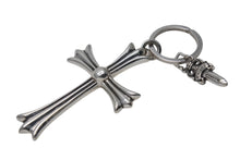 画像をギャラリービューアに読み込む, 極美品 CHROME HEARTS クロムハーツ ラージクロス ♯5ダガー キーリング チャーム 重量約51.5g シルバー925 中古 4c076083