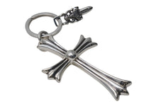 画像をギャラリービューアに読み込む, 極美品 CHROME HEARTS クロムハーツ ラージクロス ♯5ダガー キーリング チャーム 重量約51.5g シルバー925 中古 4c076083