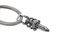 画像をギャラリービューアに読み込む, 極美品 CHROME HEARTS クロムハーツ ラージクロス ♯5ダガー キーリング チャーム 重量約51.5g シルバー925 中古 4c076083