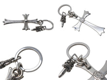 画像をギャラリービューアに読み込む, 極美品 CHROME HEARTS クロムハーツ ラージクロス ♯5ダガー キーリング チャーム 重量約51.5g シルバー925 中古 4c076083