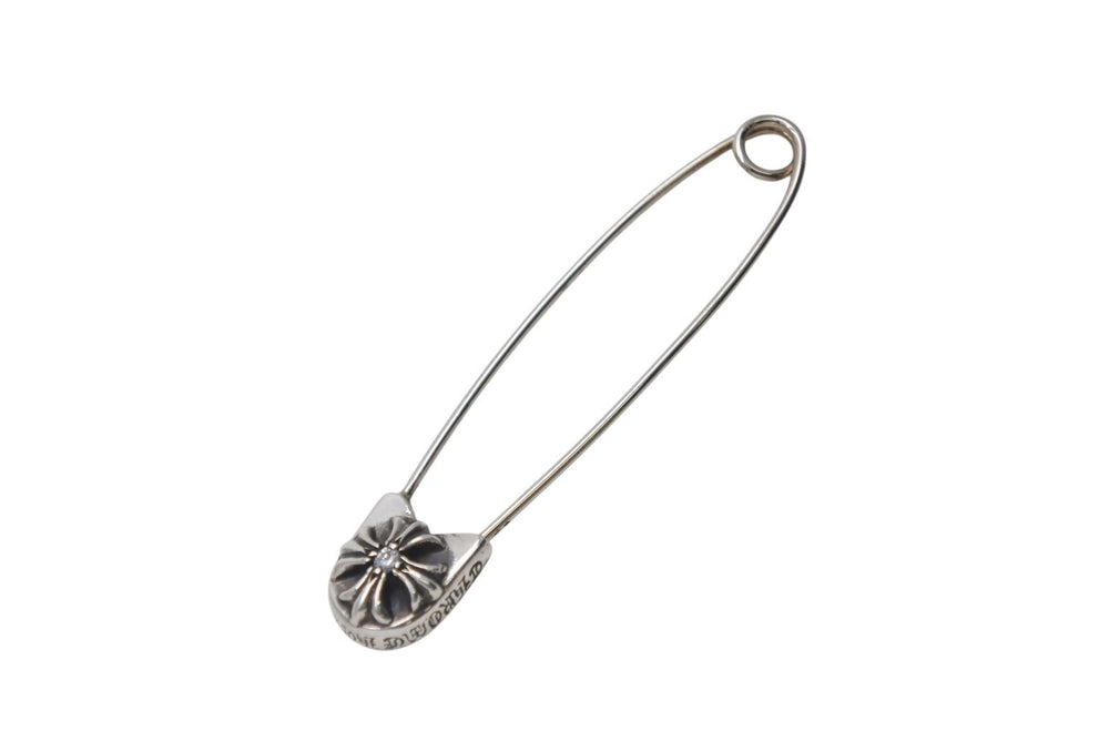 CHROME HEARTS Safety Pin Large 1PD Pendant Top Charm Weight approx. 4.1g Pave Diamond Good Condition Used 4c076112