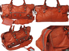 画像をギャラリービューアに読み込む, BALENCIAGA バレンシアガ ザジャイアントパートタイム エディターズバック 2WAYバッグ 173082 レッド シルバー金具 美品 中古 4c076212