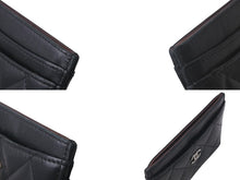 Load image into Gallery viewer, CHANEL シャネル ラムスキン タイムクラシック マトラッセ カードケース ブラック シルバー金具 28番台 美品 中古 4c076221