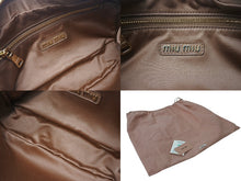 Load image into Gallery viewer, 極美品 MIUMIU ミュウミュウ マテラッセ クラッチバッグ セカンドバッグ 5BF122 キルティング ロゴ金具 ブラウン 中古 4c076226