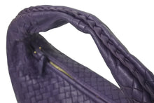 画像をギャラリービューアに読み込む, BOTTEGA VENETA ボッテガヴェネタ ホーボー イントレチャート ワンショルダーバッグ 115653 パープル 美品 中古 4c076249