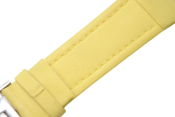 JACOB&CJacob &amp; Co. watch strap, original band with logo folding buckle, yellow with silver hardware, excellent condition, pre-owned, item number 4c076251