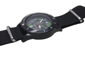 Very good condition A BATHING APE wristwatch rotating bezel camouflage pattern black green silver hardware used 4c076255