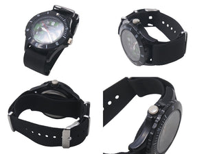 Very good condition A BATHING APE wristwatch rotating bezel camouflage pattern black green silver hardware used 4c076255