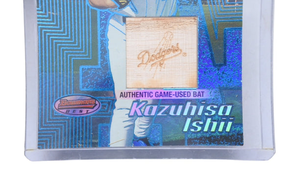 Very Good Condition Kazuhisa Ishii Los Angeles Dodgers 2002 Card Bat AUTHENTIC GAME-USED BAT Blue Used 4c076259