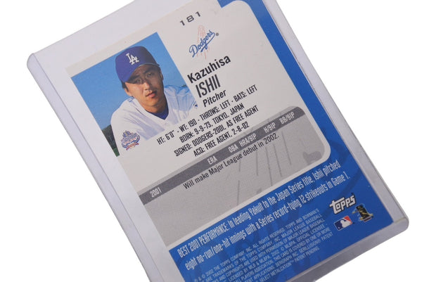 Very Good Condition Kazuhisa Ishii Los Angeles Dodgers 2002 Card Bat AUTHENTIC GAME-USED BAT Blue Used 4c076259