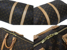 画像をギャラリービューアに読み込む, LOUIS VUITTON ルイヴィトン ボストンバッグ M41418 キーポルバンドリエール45 ブラウン PVC ヌメ革 ゴールド金具 良品 中古 4c076268