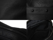 画像をギャラリービューアに読み込む, LOUIS VUITTON ルイヴィトン ダヌーブPM ショルダーバッグ M43681 モノグラ シャドウ レザー ブラック金具 美品 中古 4c076275