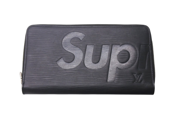 LOUIS VUITTON SUPREME M67723 Epi Collaboration Zippy Organizer Black Good Condition Used 4c076280