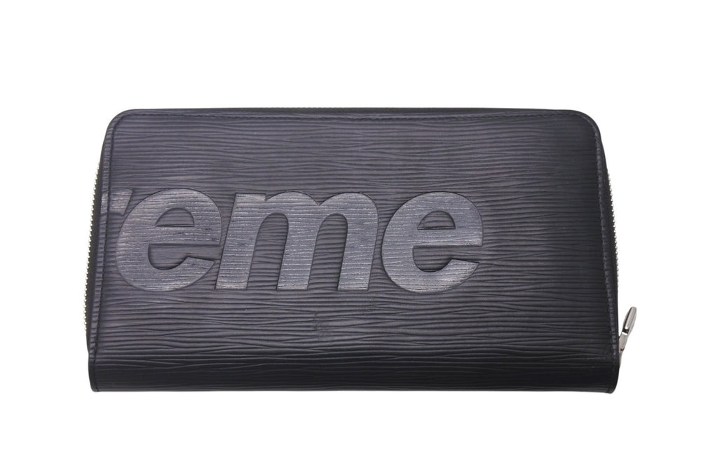 LOUIS VUITTON SUPREME ルイヴィトン シュプリーム M67723 エピ コラボ ジッピー オーガナイザー ブラック 美品 中古 4c076280