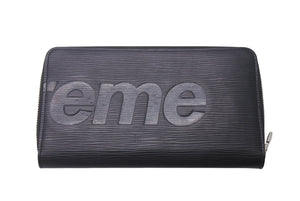 LOUIS VUITTON SUPREME M67723 Epi Collaboration Zippy Organizer Black Good Condition Used 4c076280
