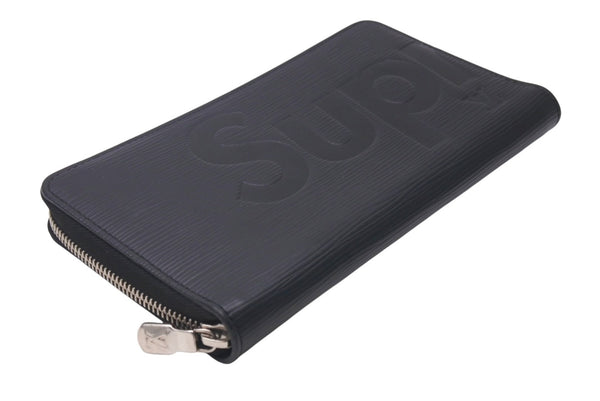 LOUIS VUITTON SUPREME M67723 Epi Collaboration Zippy Organizer Black Good Condition Used 4c076280
