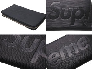 LOUIS VUITTON SUPREME M67723 Epi Collaboration Zippy Organizer Black Good Condition Used 4c076280