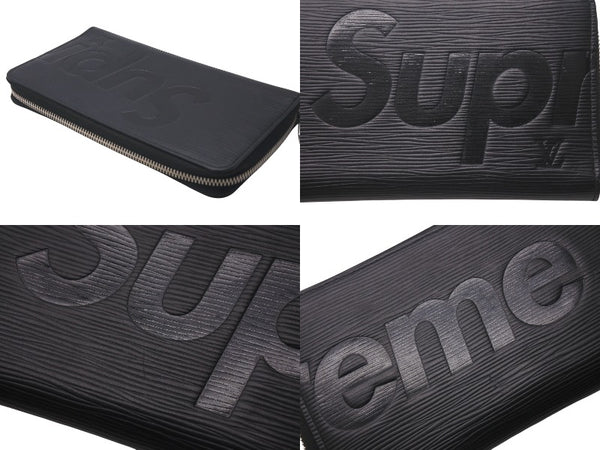LOUIS VUITTON SUPREME M67723 Epi Collaboration Zippy Organizer Black Good Condition Used 4c076280