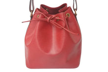 画像をギャラリービューアに読み込む, LOUIS VUITTON ルイヴィトン プチノエ ショルダーバッグ M44107 レッド エピレザー ゴールド金具 良品 中古 4c076288