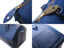 画像をギャラリービューアに読み込む, LOUIS VUITTON ルイヴィトン スピーディ30 エピ ハンドバッグ ボストンバッグ M43005 PVC レザー ブルー ゴールド金具 美品 中古 4c076289