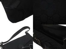 Load image into Gallery viewer, GUCCI グッチ ホースビット ワンショルダーバッグ 114915 001364 GGキャンバス レザー ブラック シルバー金具 美品 中古 4c076291