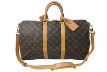 画像をギャラリービューアに読み込む, LOUIS VUITTON ルイヴィトン キーポルバンドリエール45 ボストンバッグ M41418 ブラウン ゴールド金具 美品 中古 4c076295